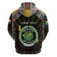 Personalized Comoros Roots Zip Hoodie African Pride in Fingerprint and Tribal Colors