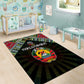 Mozambique Roots Area Rug African Pride in Fingerprint and Tribal Colors