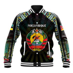 Personalized Mozambique Roots Baseball Jacket African Pride in Fingerprint and Tribal Colors