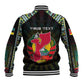 Personalized Mozambique Roots Baseball Jacket African Pride in Fingerprint and Tribal Colors