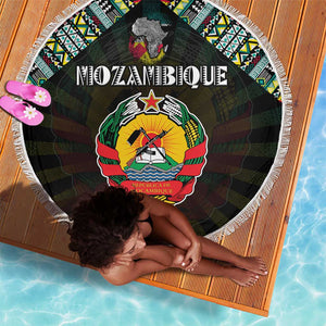 Mozambique Roots Beach Blanket African Pride in Fingerprint and Tribal Colors