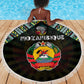 Mozambique Roots Beach Blanket African Pride in Fingerprint and Tribal Colors
