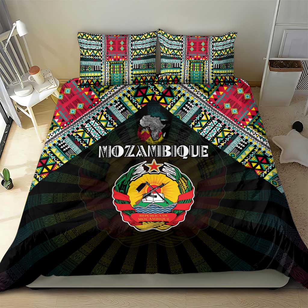 Mozambique Roots Bedding Set African Pride in Fingerprint and Tribal Colors