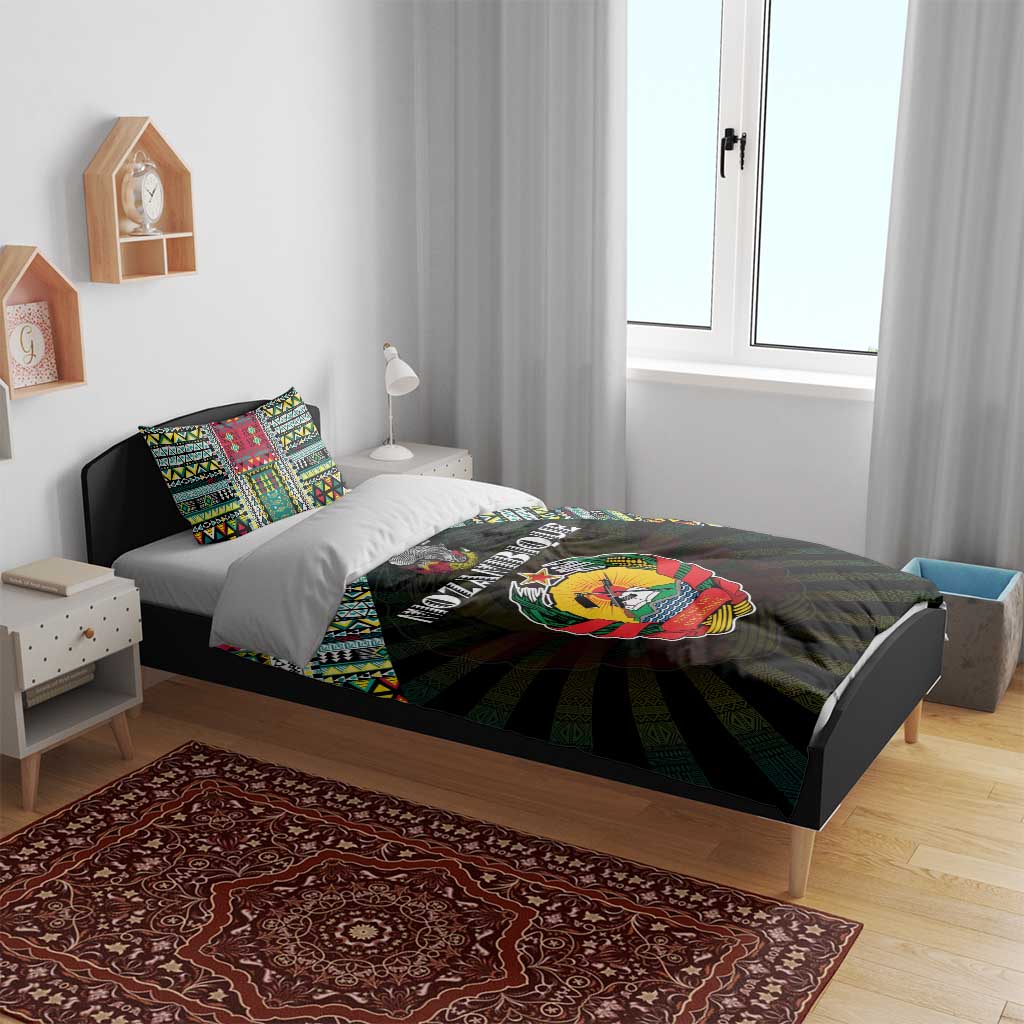 Mozambique Roots Bedding Set African Pride in Fingerprint and Tribal Colors
