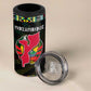 Mozambique Roots 4 in 1 Can Cooler Tumbler African Pride in Fingerprint and Tribal Colors