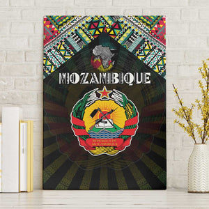 Mozambique Roots Canvas Wall Art African Pride in Fingerprint and Tribal Colors