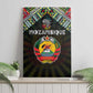 Mozambique Roots Canvas Wall Art African Pride in Fingerprint and Tribal Colors