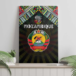 Mozambique Roots Canvas Wall Art African Pride in Fingerprint and Tribal Colors