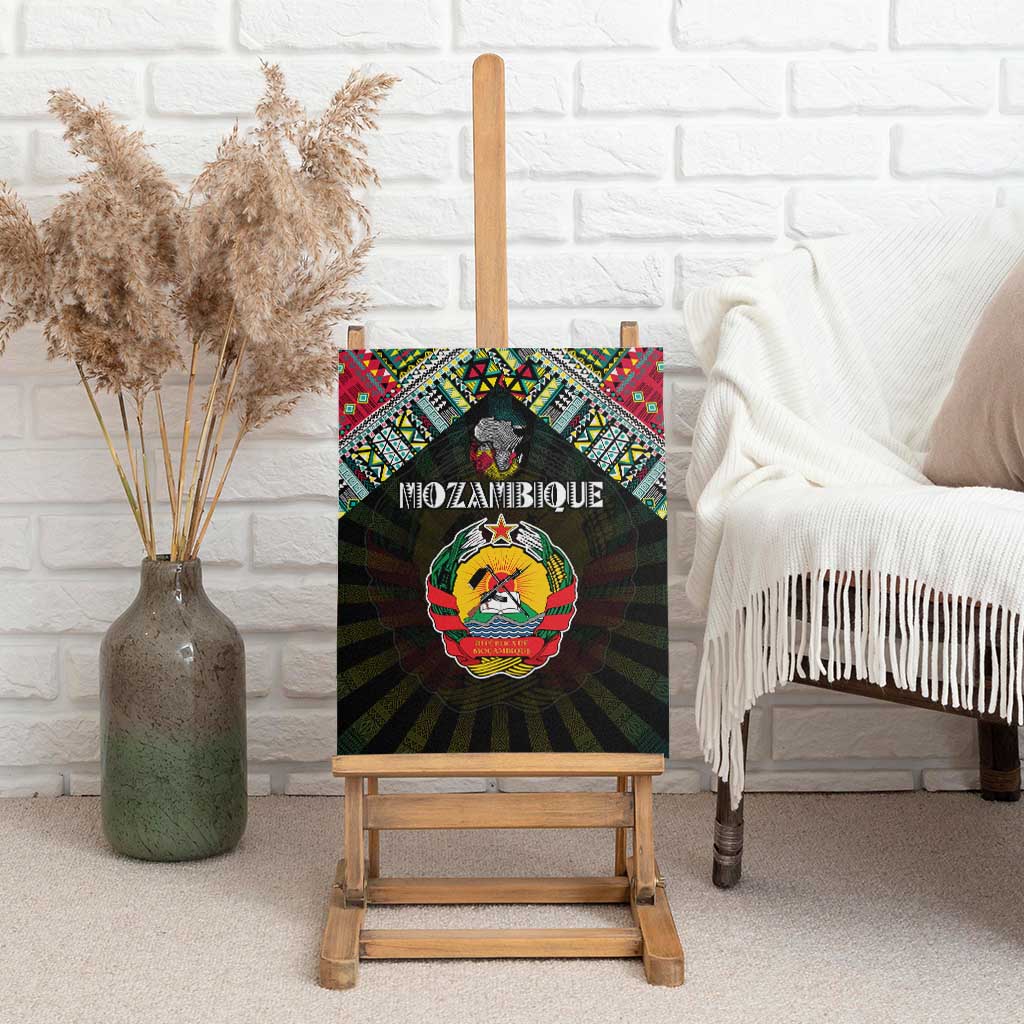 Mozambique Roots Canvas Wall Art African Pride in Fingerprint and Tribal Colors
