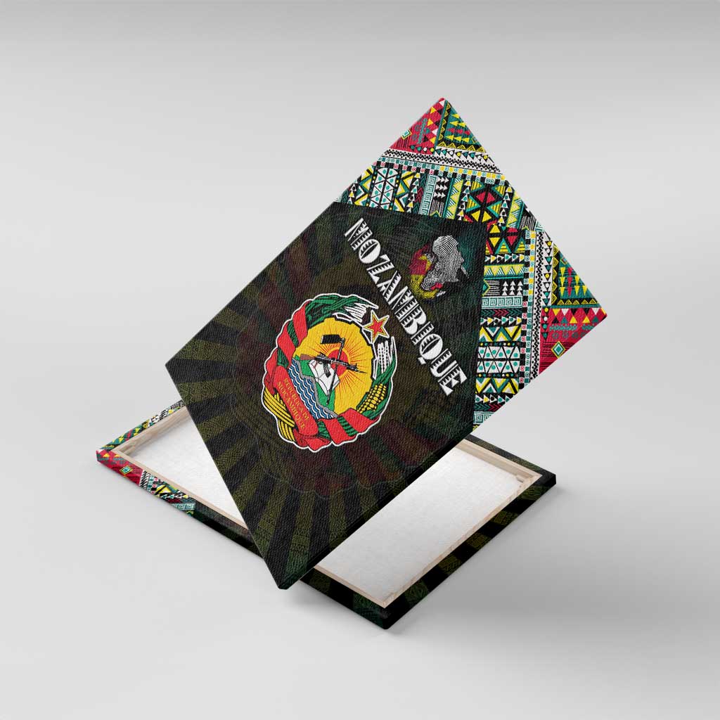 Mozambique Roots Canvas Wall Art African Pride in Fingerprint and Tribal Colors
