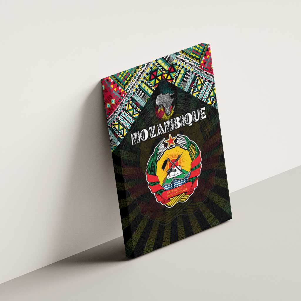 Mozambique Roots Canvas Wall Art African Pride in Fingerprint and Tribal Colors