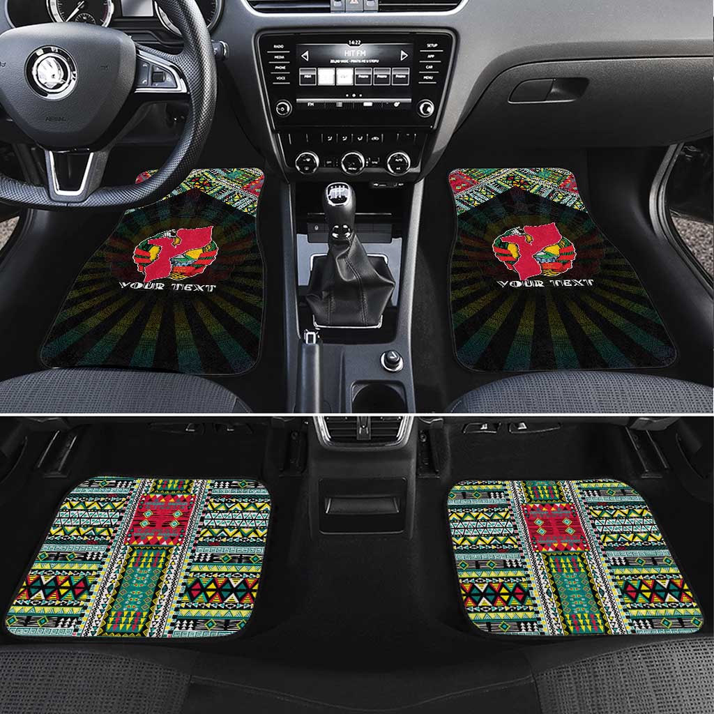 Mozambique Roots Car Mats African Pride in Fingerprint and Tribal Colors
