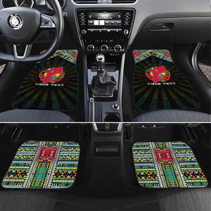 Mozambique Roots Car Mats African Pride in Fingerprint and Tribal Colors