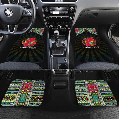 Mozambique Roots Car Mats African Pride in Fingerprint and Tribal Colors