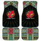 Mozambique Roots Car Mats African Pride in Fingerprint and Tribal Colors