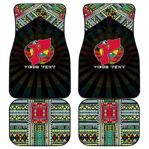 Mozambique Roots Car Mats African Pride in Fingerprint and Tribal Colors