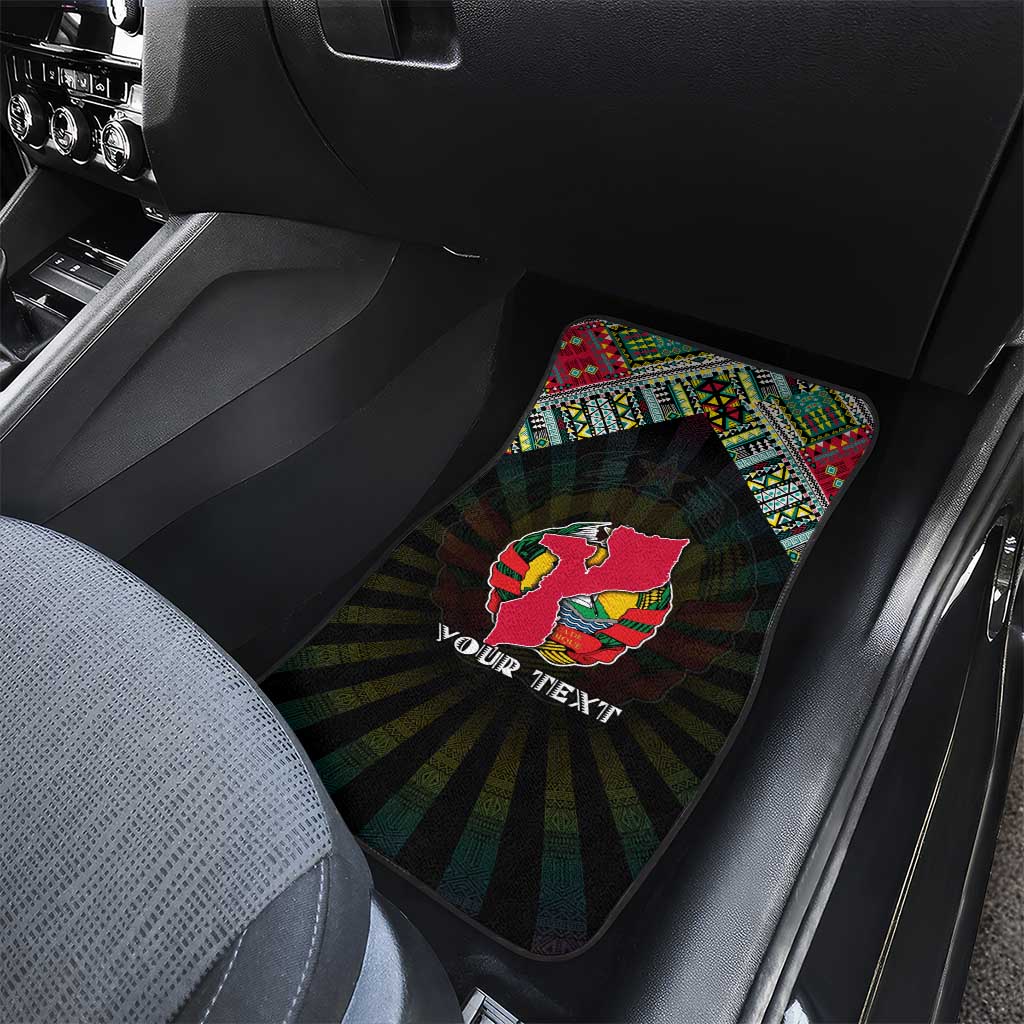 Mozambique Roots Car Mats African Pride in Fingerprint and Tribal Colors