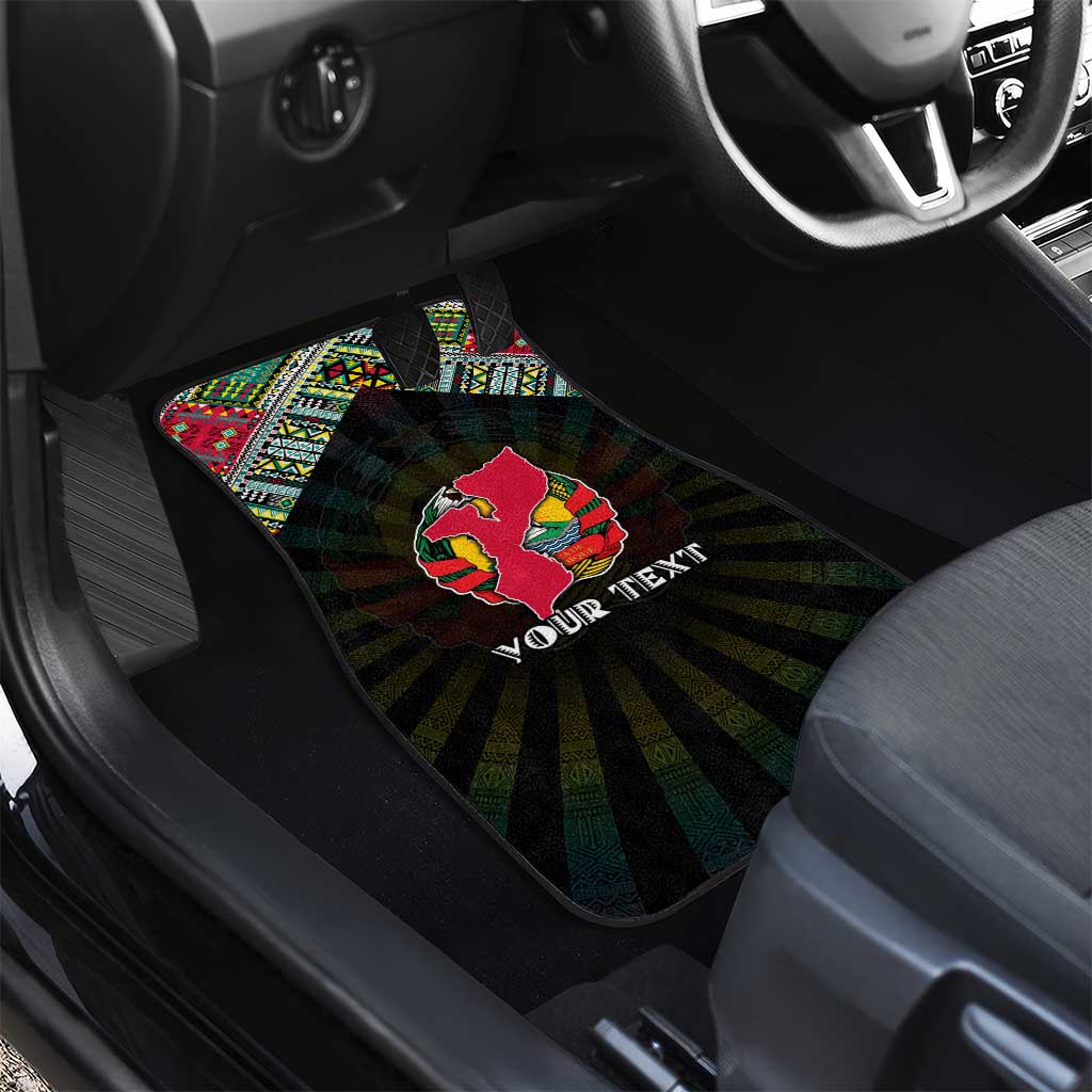 Mozambique Roots Car Mats African Pride in Fingerprint and Tribal Colors