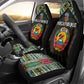 Mozambique Roots Car Seat Cover African Pride in Fingerprint and Tribal Colors