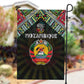 Mozambique Roots Garden Flag African Pride in Fingerprint and Tribal Colors