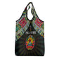 Mozambique Roots Grocery Bag African Pride in Fingerprint and Tribal Colors