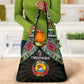 Mozambique Roots Grocery Bag African Pride in Fingerprint and Tribal Colors