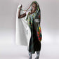 Mozambique Roots Hooded Blanket African Pride in Fingerprint and Tribal Colors