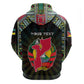Personalized Mozambique Roots Hoodie African Pride in Fingerprint and Tribal Colors
