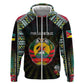 Personalized Mozambique Roots Hoodie African Pride in Fingerprint and Tribal Colors