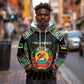 Personalized Mozambique Roots Hoodie African Pride in Fingerprint and Tribal Colors