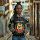 Personalized Mozambique Roots Hoodie African Pride in Fingerprint and Tribal Colors