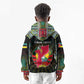 Personalized Mozambique Roots Kid Hoodie African Pride in Fingerprint and Tribal Colors