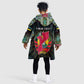 Personalized Mozambique Roots Kid Wearable Blanket Hoodie African Pride in Fingerprint and Tribal Colors