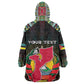 Personalized Mozambique Roots Kid Wearable Blanket Hoodie African Pride in Fingerprint and Tribal Colors