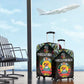 Mozambique Roots Luggage Cover African Pride in Fingerprint and Tribal Colors