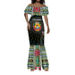 Personalized Mozambique Roots Mermaid Dress African Pride in Fingerprint and Tribal Colors