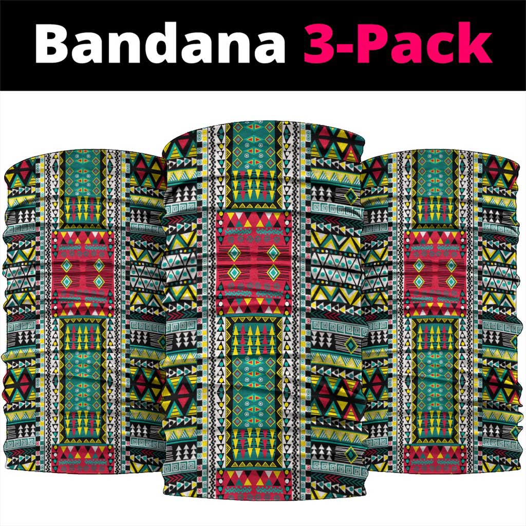 Mozambique Roots Neck Gaiter African Pride in Fingerprint and Tribal Colors - African Pride