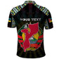 Personalized Mozambique Roots Polo Shirt African Pride in Fingerprint and Tribal Colors