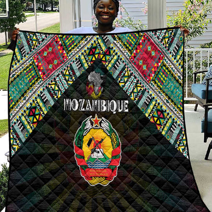 Mozambique Roots Quilt African Pride in Fingerprint and Tribal Colors