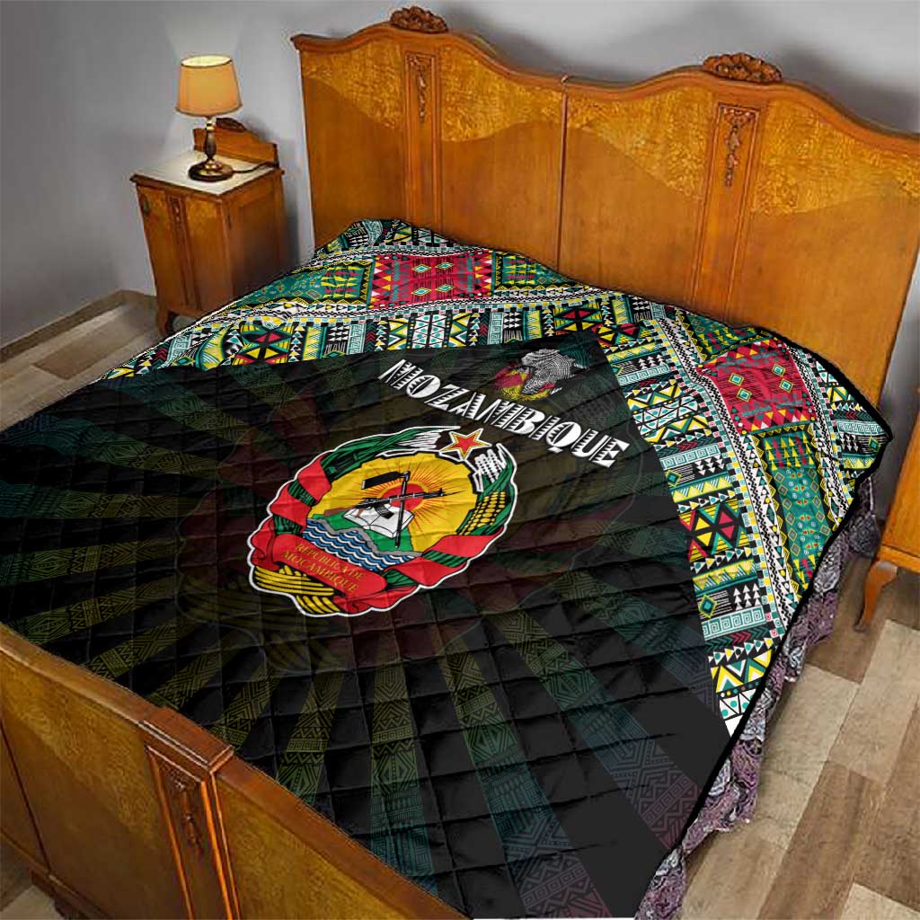 Mozambique Roots Quilt African Pride in Fingerprint and Tribal Colors