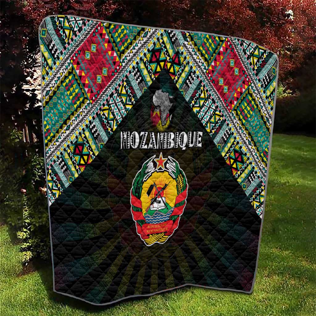 Mozambique Roots Quilt African Pride in Fingerprint and Tribal Colors
