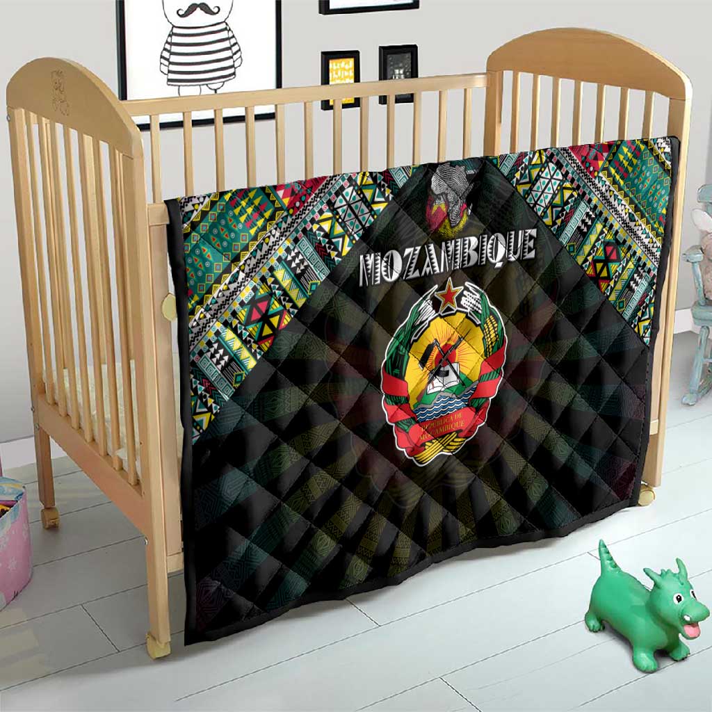 Mozambique Roots Quilt African Pride in Fingerprint and Tribal Colors