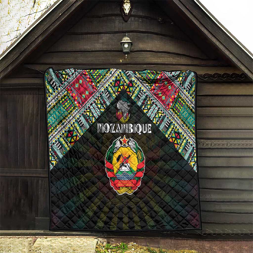Mozambique Roots Quilt African Pride in Fingerprint and Tribal Colors