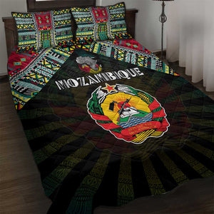 Mozambique Roots Quilt Bed Set African Pride in Fingerprint and Tribal Colors