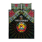 Mozambique Roots Quilt Bed Set African Pride in Fingerprint and Tribal Colors
