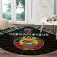 Mozambique Roots Round Carpet African Pride in Fingerprint and Tribal Colors