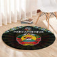 Mozambique Roots Round Carpet African Pride in Fingerprint and Tribal Colors