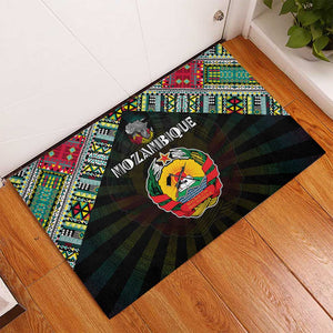 Mozambique Roots Rubber Doormat African Pride in Fingerprint and Tribal Colors
