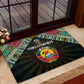 Mozambique Roots Rubber Doormat African Pride in Fingerprint and Tribal Colors
