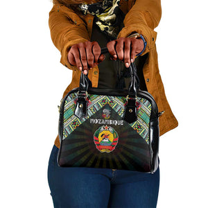 Mozambique Roots Shoulder Handbag African Pride in Fingerprint and Tribal Colors